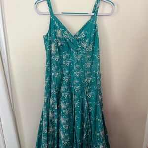 Teal Floral Dress